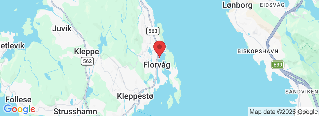 Kart: Florvågvegen 109, 5305 Florvåg